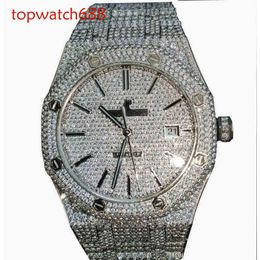 Bust Down Watch VVS Moisanite Diamond Iced Out Best Clone Automatic Movement MECANICAL WRISTRACK EDX2