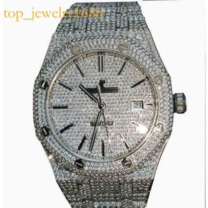 Bust Down Watch VVS Moisanite Diamond Iced Out Best Clone Automatic Movement MECANICAL WRISTRACK EDX2