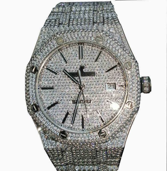 Montre buste Vvs Moissanite diamant glacé luxe meilleur Clone mouvement automatique montre-bracelet mécanique EDX2