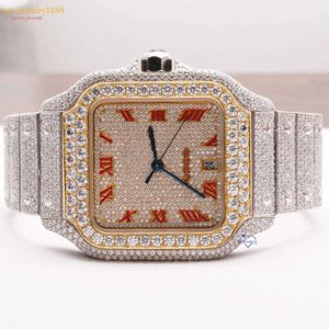 Bust naar beneden pols horloge voor mannen volledig ijs vvs duidelijkheid Moissanite Diamond Watch Fashionable Accessoire for Men