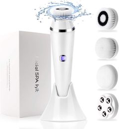 Buste Shaper Beauté Brosse Nettoyante Électrique Visage Spa Masseur Étanche Spin Sonic Exfoliant Laveur Machine De Soins De La Peau 230303