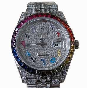 Bustdown horloge Luxe Iced Out Diamond Bust Down Cz waterdicht origineel automatisch mechanisch polshorloge