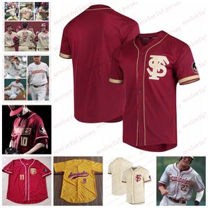 Buster Posey Deion Sanders FSU honkbalshirt Dick Howser J. Drew Mike Martin Larry Rothschild Nick Derr Elih Villanueva Gestikte truien Aangepaste jersey