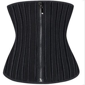 Bustiers corsets 29 en acier en latex à la taille de la taille corset zipant en caoutchouc bustier super serré