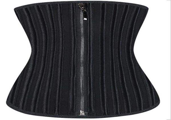 Bustiers Corsets 29 Trainador de cintura de látex de acero Boned Corset Zip Up Rubber Bustier Super STRING KORSE PRANSIÓN FEMME Gorset Underb3257717