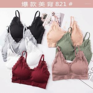 Bustiers Korsetten 3D Sexy Lingerie Kant Naadloos Meisje Vest Sport Bh Backless Strapless Top Push Up Bralette Beha Vrouwen ondergoed