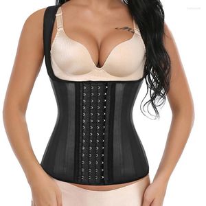 Bustiers korsetten Burvogue Women 25 Steel Boyed Taille Cincher Corset Modelleringsriem Trainer Latex