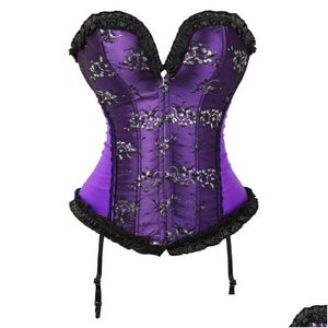 Bustiers Corsets Bustiers Corsets Corset pour femme Y taille formateur et à lacets fleur haut mariage Lingerie Overbustiers Drop De Dhoep