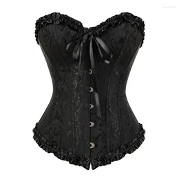 Bustiers Corsets Corset Top Sexy Dentelle Grande Taille Érotique Zip Floral Femmes Bustier Overbust Lingerie Vintage Mode Victorienne Drop