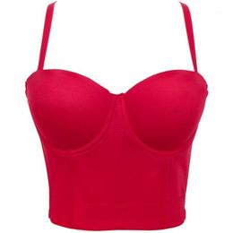Bustiers korsetten Mode Basic Smooth Spandex Push Up Bralet Sexy Dames Bustier BH Backped Top Vest Q818