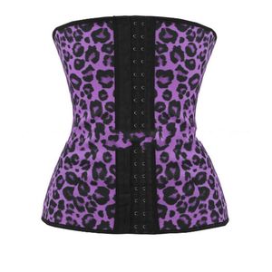 Bustiers korsetten luipaard print latex taille trainer korset shaper shapewear rubber bustier underbust gorset hooks eyes korseminceur workout