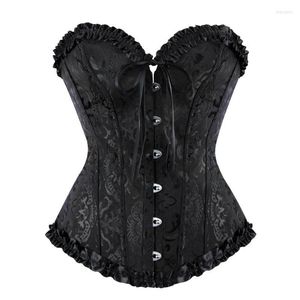 Bustiers Corsets Overbust Corset Sexy Dentelle Robe De Soirée De Mariage Bottoming Nuptiale Shapewear Soild Couleur Floral Zip Plus Taille Top XS-6XL