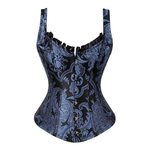 Bustiers Corsés Tallas grandes Bustier Gothic Lace Up Carpetas y moldeadores Overbust Body Shapewear Mujeres Lencería sexy Entrenador de cintura adelgazante