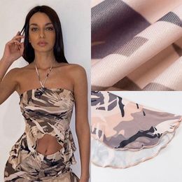 Bustiers korsetten print halter sexy onregelmatige crop tops zomer vrouwen mode streetwear outfits club ruches tube topbustiers