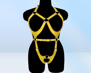 Bustiers corsets punk cuir body harnais bodySit ajuster le soutien-gorge du soutien-gorge jarret ceinture femme sexy lingerie goth cage costume9809872