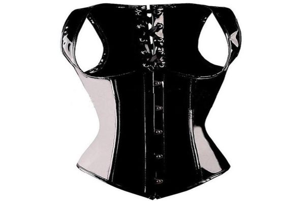 Bustiers Corsets PVC Strap Goth Busts Bust Gust Chincher Bustier Corset G-String Size S-2xL Body Shaper Fast Entreing6040343