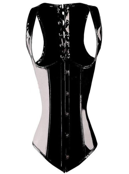 Bustiers Corsets PVC Strap Goth Underbust Winist Cincher Bustier Corset G-String Tamaño S-2xl Body Shaper Fast Entreing6687626