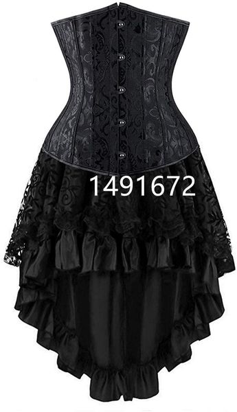 Bustiers Corsets Sapubonva Vestido De Corsé BustierTop Y Conjunto De Falda Tutu Corselet Mujeres Victorianas Traje Sexy De Talla Grande Overbust Burlesque B