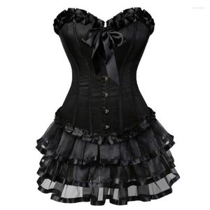 Bustiers Corsets Sexy Bustier Pour Femmes Plus La Taille Lolita Costume Overbust Burlesque Corset Et Jupe Tutu Ensemble Corselet Gothique Robes