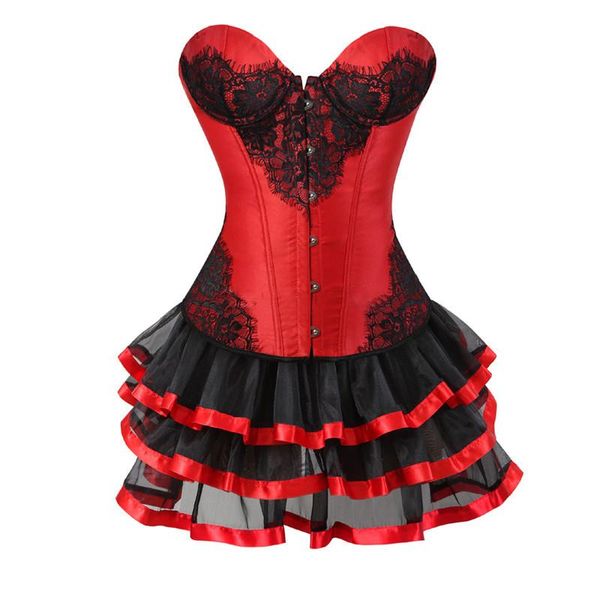 Bustiers Corsets Sexy Corset Robe Burlesque Jurk Tutu Vintage Style Victorien Costume De Soirée Korsered