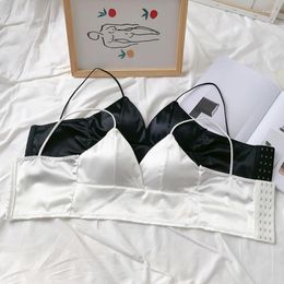 Bustiers korsetten sexy vrouwelijke camisole naadloze bh -stof zacht stijlvol en glanzend ondergoed mode wrap kist eenvoudige comfortabele tube top