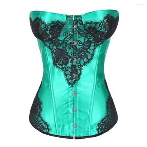 Bustiers Corsets Sexy Floral Dentelle Bustier Burlesque Gothique Overbust Corset Top Pour Femmes Clubwear Corselet Plus La Taille