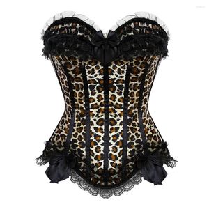 Bustiers korsetten sexy kanten trim boog satijn en Victoriaanse overbust corselet lingerie top vintage showgirl body shaper s-6xl