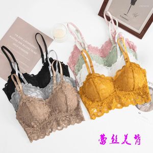 Bustiers Corsets Sexy Lingerie Sans Couture Sport Soutien-Gorge U Type Dos Nu Sans Bretelles Top Push Up Bralette Brassière Femmes Sous-Vêtements Dentelle