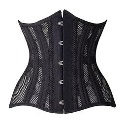 Bustiers Corsets Sexy Underbust Corset Mujeres Gothic Top Curve Shaper Transpirable Adelgazamiento Cinturón Cintura Entrenador Blanco Negro