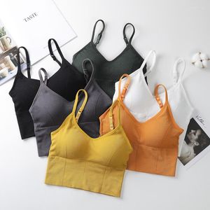 Bustiers korsetten sport beha voor vrouwen gym comfortabele draadloze ondergoed tops mode verstelbare schouderband korset crop top