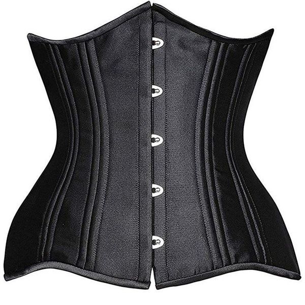 Bustiers Corsés Fajas de control vintage Underbust Corset Tops Mujeres Cinturones reductores góticos 24 Huesos de acero Gorset Entrenador de cintura Adelgazante