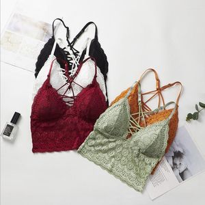 Bustiers korsetten vrouwen kanten tube tops bloemen geborduurde bralette bijgesneden camis sexy lingerie push -up bra bandeau