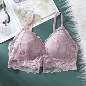 Bustiers corsés para mujer, sujetador liso de encaje Sexy, Bralette femenino, Tops de tubo sin costuras con realce, lencería, ropa interior, sujetadores para