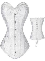 Bustiers corsets women039s steampunk spiral Steels Oneed corset sexy jacquard overbust corselet et taille ciselle de caisse p8724618