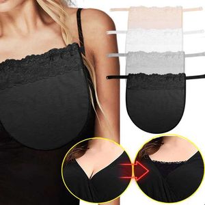 Bustiers Corsets Femme en dentelle Couverture de couverture de camisol simulé Sous-vêtements sans bandoulière Insertion enveloppante poitrine invisible Clip invisible TOPL2405