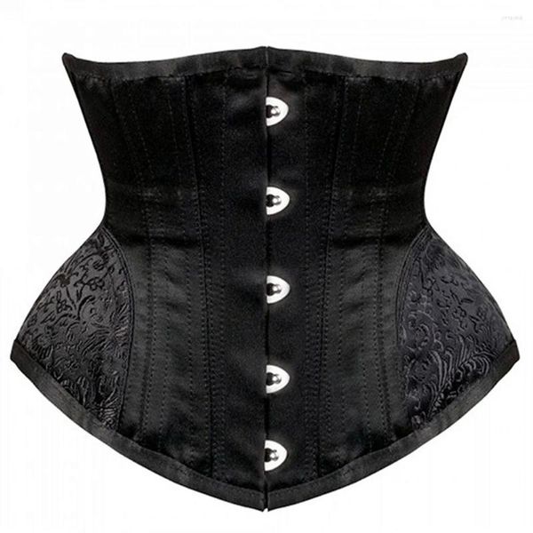 Bustiers Corsés Mujer Espiral De Acero Deshuesado Cintura Entrenador Gótico Underbust Corsé Steampunk Entrenamiento Fajas Lencería Sexy Cinturón Adelgazante