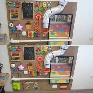 Drukke Board DIY Speelgoed Baby Montessori Sensorische Activiteit Board Educatieve Accessoires Hout Chip Vaardigheidstraining Puzzel Kinderen Kids L230518