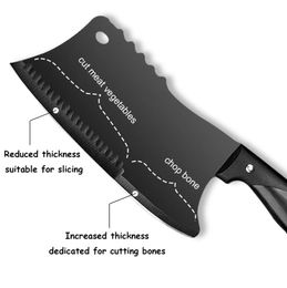 Boucher couteau en acier inoxydable hachage de couteau légumes couteau tranchant la viande de viande hostriéneuse cuisine chef couteaux hopper8727503
