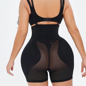 Butt Lifter Shapewear Faux Fesses Lingerie Contrôle culotte Sangles Coussinets De Hanche Enhancer Shapwear Bref Plus Mince Taille Cincher Crochets 240113