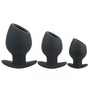 Butt Plug Lavement Anal Dilatateur Sexy Outils Pour Les Couples Érotique Creux Silicone Vagin Spéculum Jouets Femmes Hommes