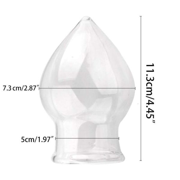 Butt Butt Hollow Glass Anal Massager Transparent P-spot Stimulation Unisexy Sexy Stopper Adult Toys for Men / Women Trainer