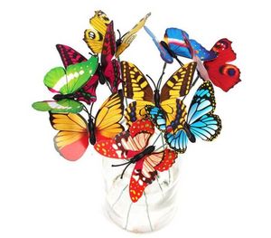 Mariposas Jardín Jardinera Jardinera Decoraciones de jardín Estacas de mariposas caprichosas coloridas Decoración Decoración al aire libre Macetas Decoración wly935