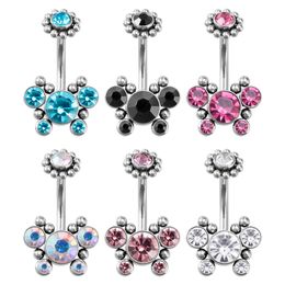 Vlinder Belly Button Ringen CZ Gem Navel Piercing Bar Chirurgisch Staal Ombligo Party Barbell voor Vrouw Sexy Lichaam Sieraden