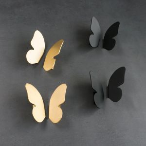 Poignées de meubles en laiton papillon