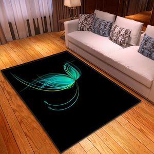 Vlinder tapijten thuis slaapkamer decoratieve vloermatten moderne woonkamer antislip dikke mat kind kruipen 3D-afdrukken grote tapijten