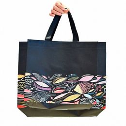 Butterfly Cats Eco Shop Bag Bolsa plegable para llevar N-tejido Recubierto de película Reutilizable Shop Bag Travel Grocery Bolsas plegables V1il #
