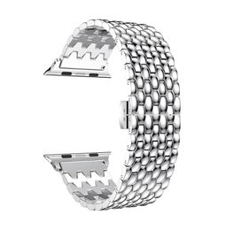 Butfly fermoir bracelet en acier inoxydable Bracelet Dragon Match pour Apple Watch Series 54321 38 mm 40mm 42mm 44mm8437984