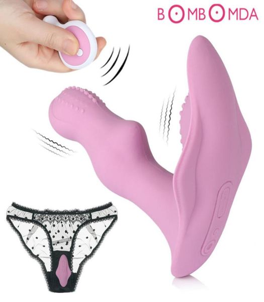 Mariposa Consolador Vibrador para Mujeres Estimulador de Clítoris Juguetes Eróticos Sex Shop Bragas Remota Inalámbrica Vibrador Juguetes Sexuales para Adultos Y19191266