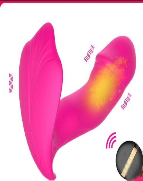 Vibrador de mariposa con Control remoto doble para mujer, Juguetes sexuales con bolsillo para vagina, consolador Invisible usable, 5768566