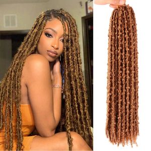 Vlinder Faux Locs Gehaakte Godin Vlechten Pre-lus Verontruste Vlinder Zachte Locs Gehaakte Dreadlocks Synthetisch Haar 240119